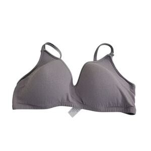 Dynabelly Purple Polka Dot Padded Molded‎ Cup Underwire Nursing Bra Size 36C